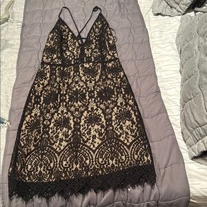 Elegant Black Lace Dress by WAYF